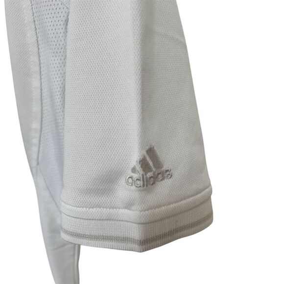 Adidas Women's Polo Shirt L White Short Sleeve Climacool Sports Top - Picture 5 of 9